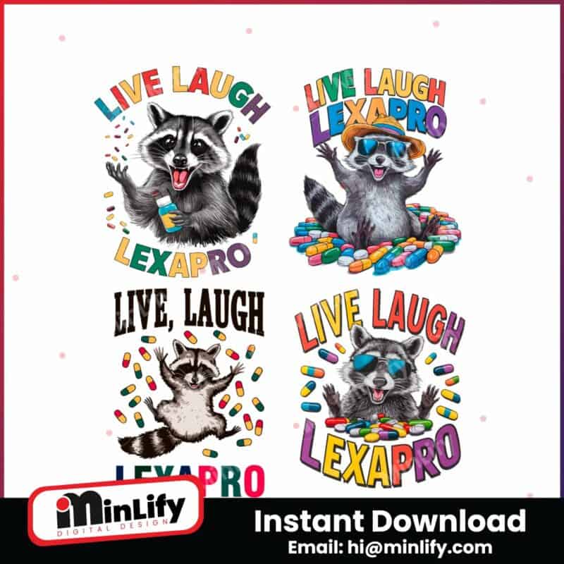 live-laugh-lexapro-raccoon-meme-svg-png-bundle