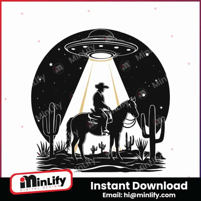 ufo-western-retro-vintage-cowboy-svg