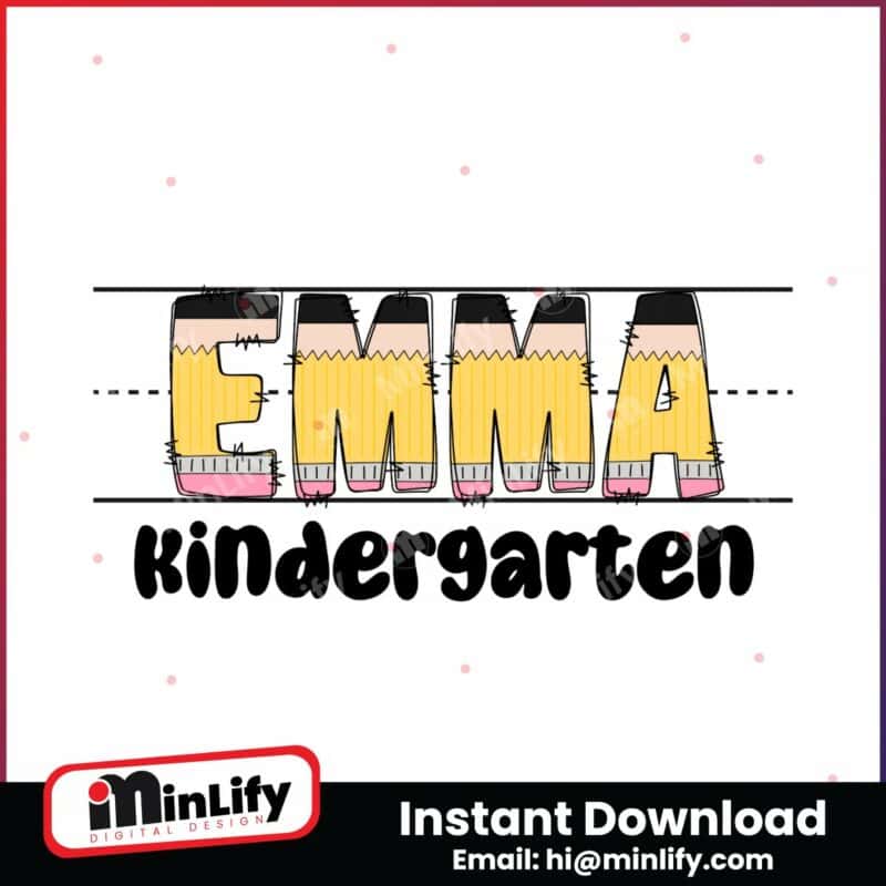 custom-pencil-kids-name-kindergarten-first-day-of-school-png