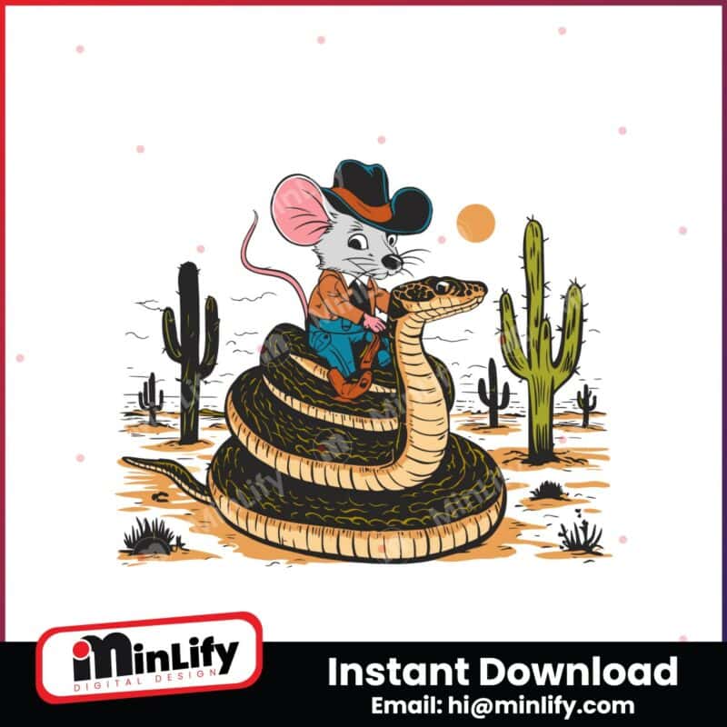 funny-cowboy-mouse-riding-snake-svg