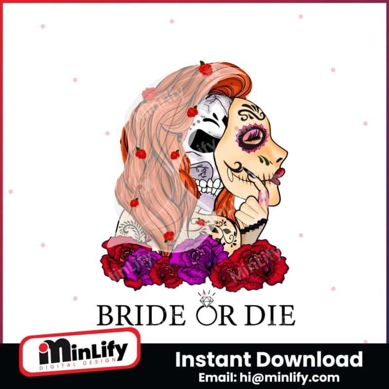 bride-or-die-halloween-skeleton-face-girl-png