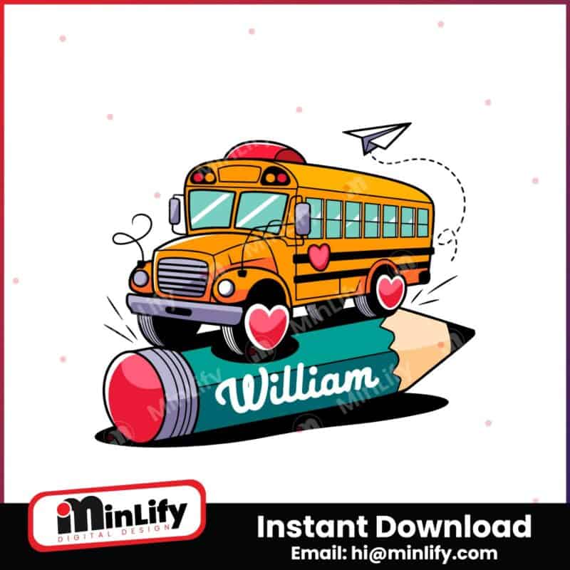 custom-school-bus-with-name-pencil-svg