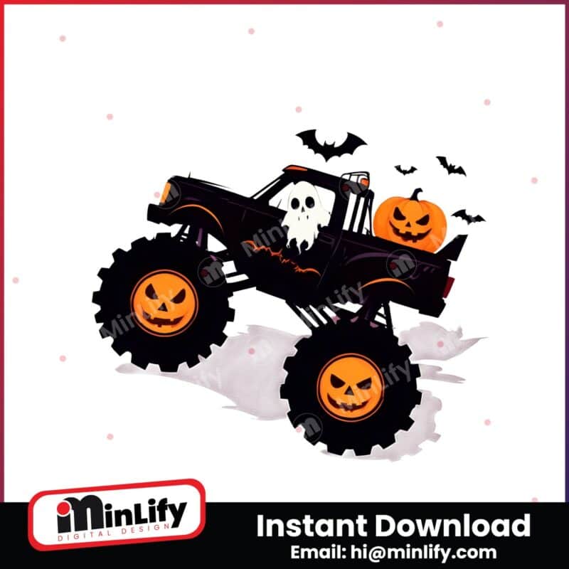 spooky-season-monster-truck-ghost-pumpkin-png