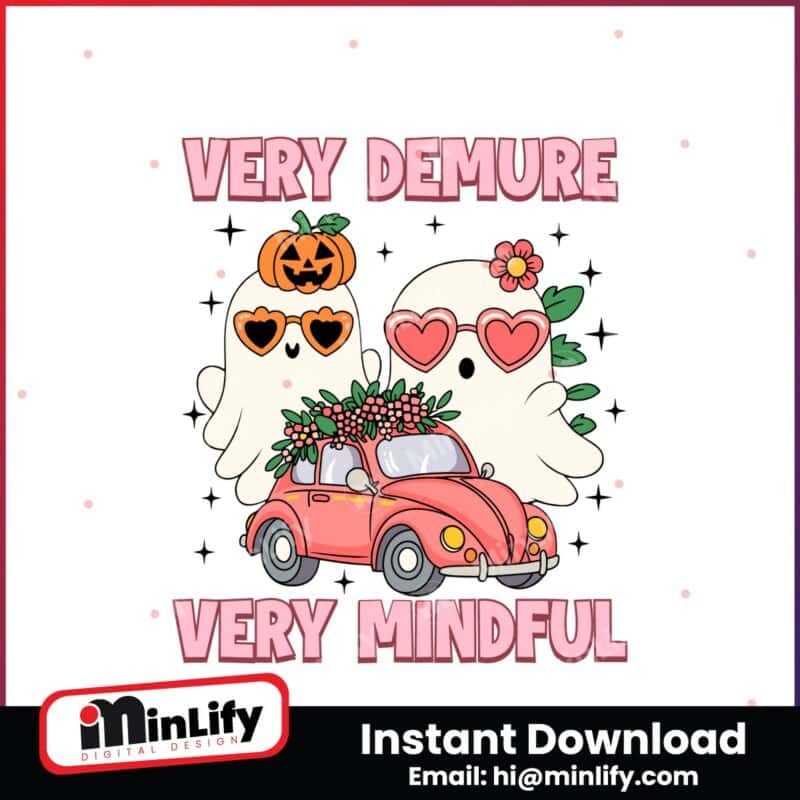 very-demure-very-mindful-cute-halloween-ghost-couple-svg