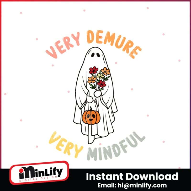 very-demure-very-cutesy-halloween-floral-cute-ghost-svg