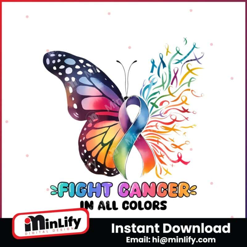 fight-cancer-in-all-color-butterfly-png