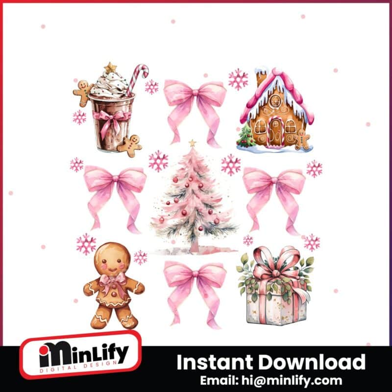 girly-holiday-pink-coquette-christmas-tree-gingerbread-png