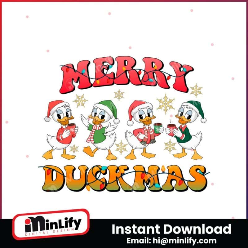 retro-groovy-merry-duckmas-christmas-light-svg