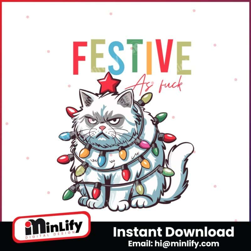 feline-festive-as-fuck-funny-christmas-cat-cute-cat-mom-christmas-tree-svg