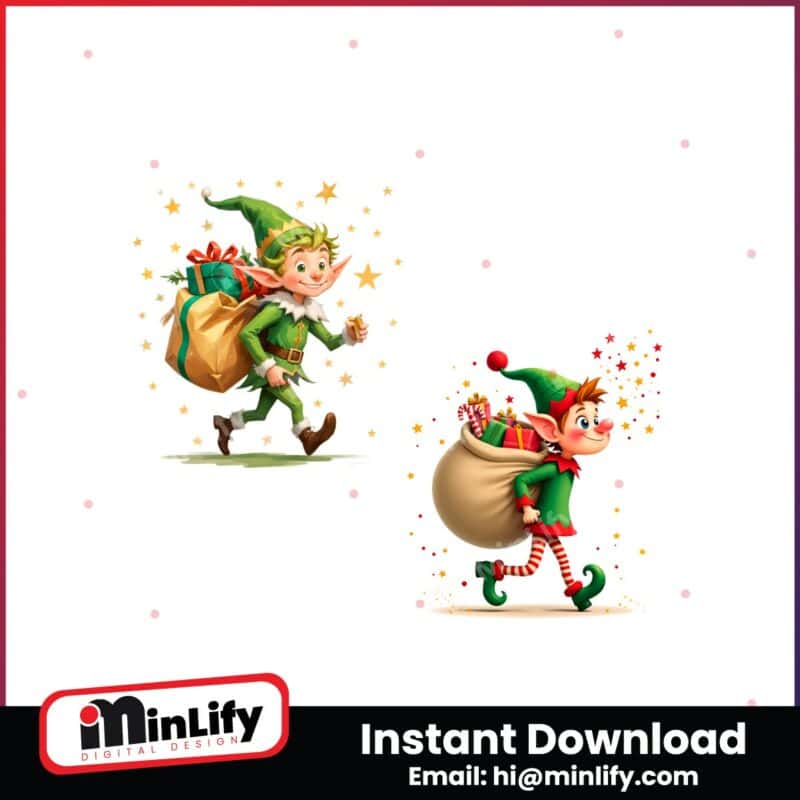 young-elf-gift-bag-funny-christmas-elf-matching-family-png