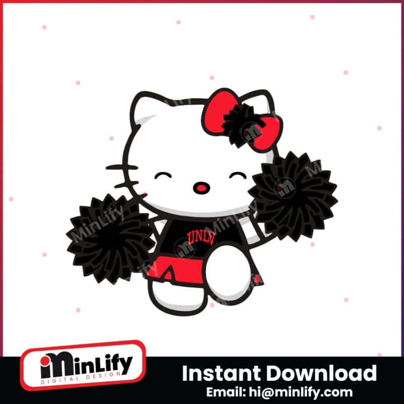 unlv-rebels-hello-kitty-cheerleader-svg