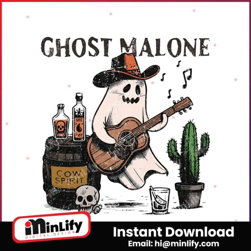 western-halloween-ghost-malone-guitar-png