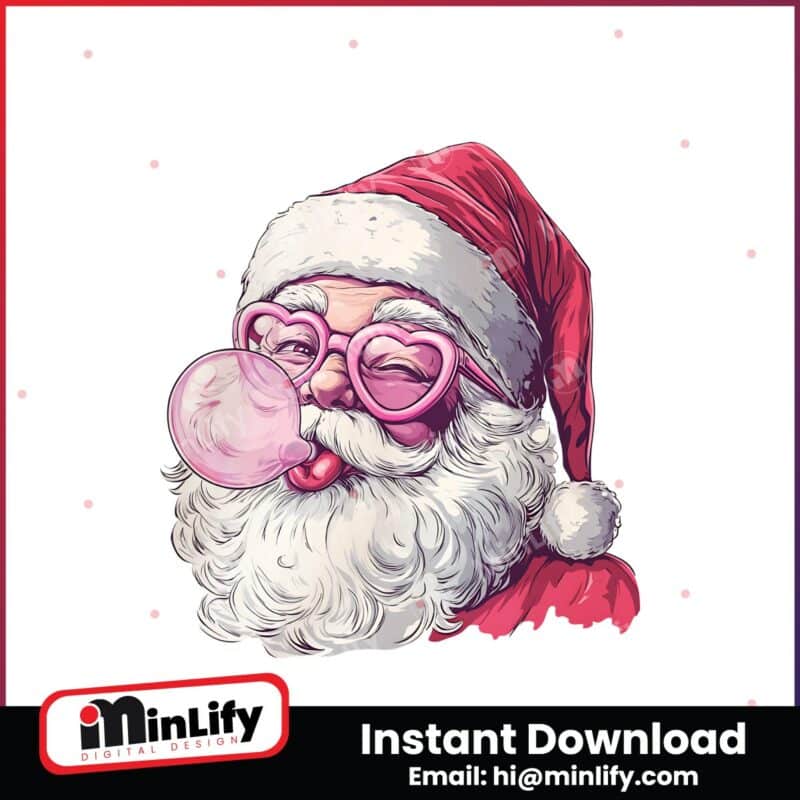 retro-santa-christmas-blowing-bubble-png