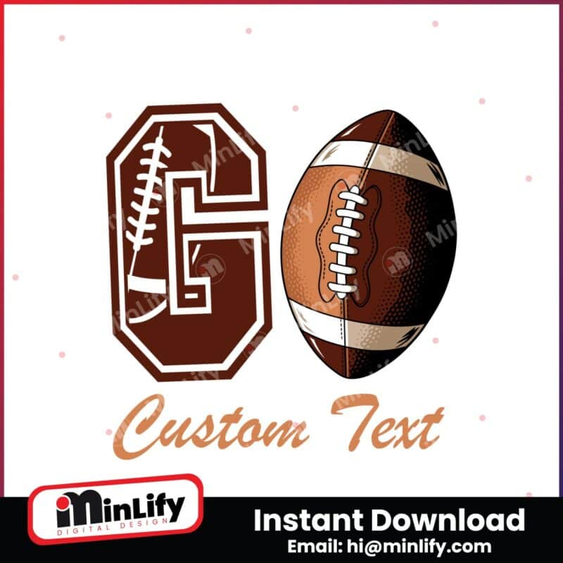 custom-text-go-team-mascot-football-team-svg