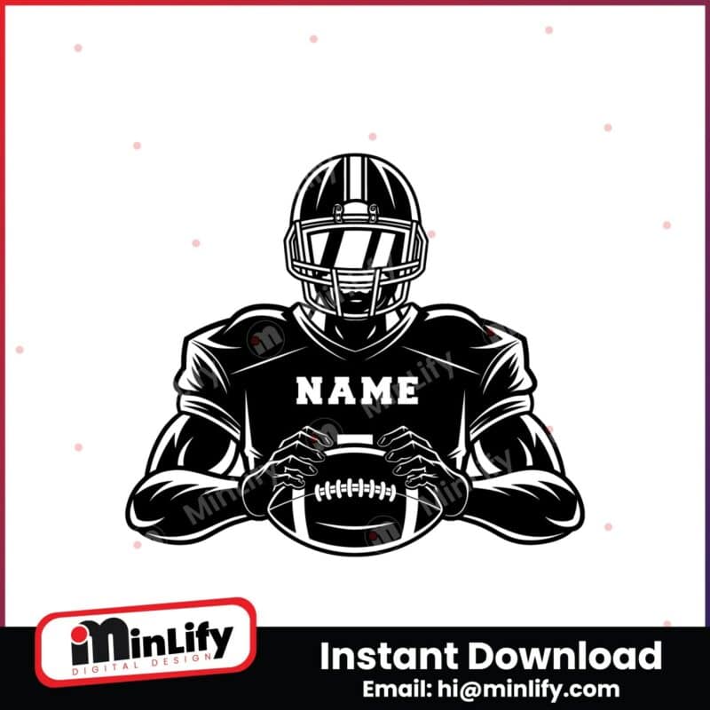 personalized-football-player-silhouette-svg