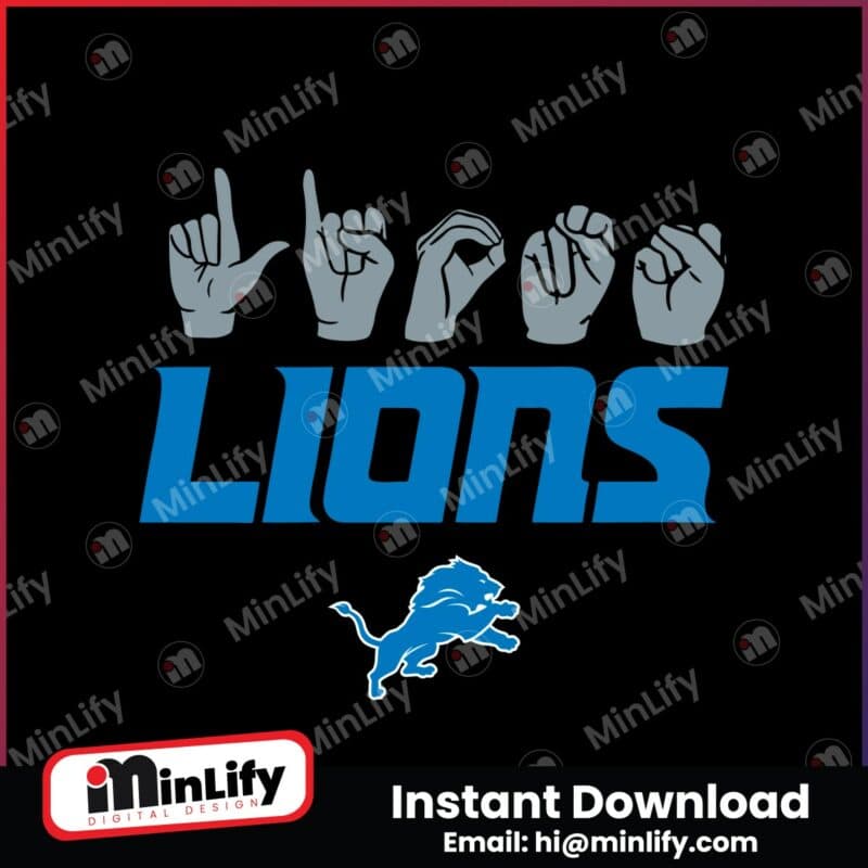 love-sign-lions-football-logo-svg