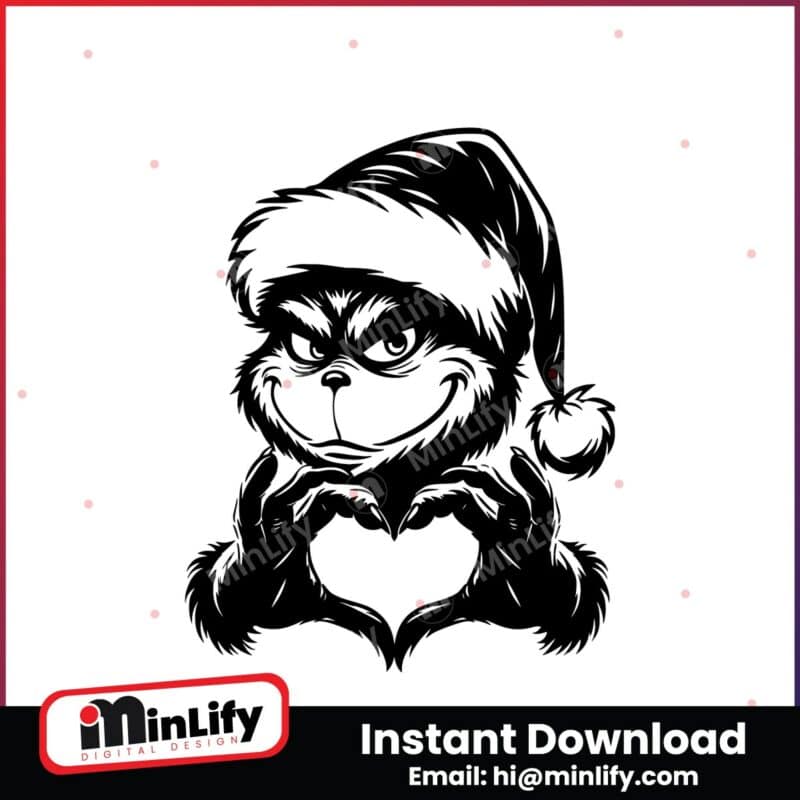 christmas-grinch-face-heart-hand-sign-svg-silhouette