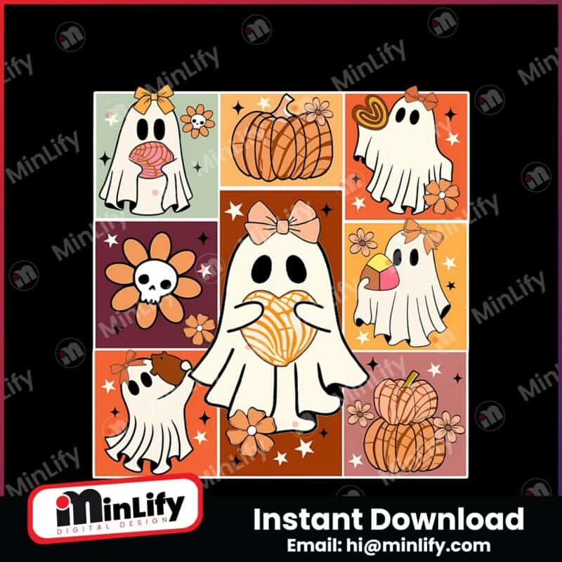 pantasmas-ghost-funny-spooky-conchas-mexican-halloween-png