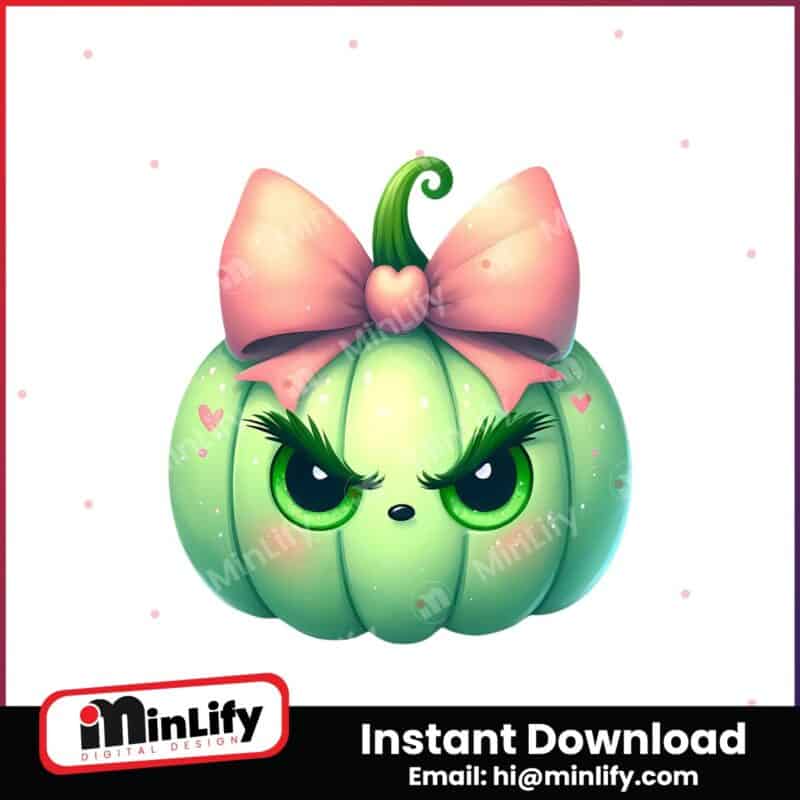 pink-coquette-pumpkin-grinch-face-svg