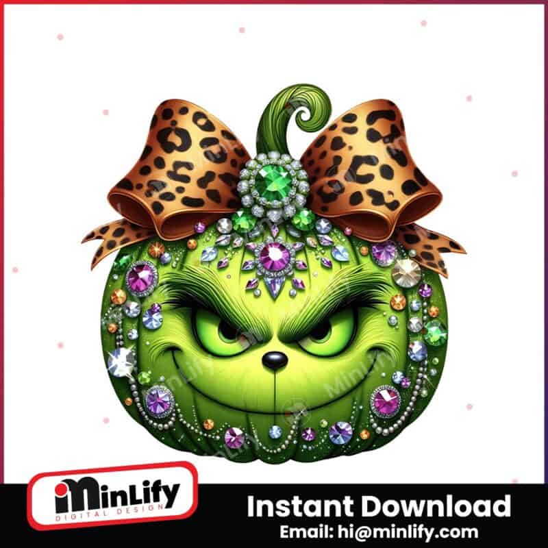 christmas-leopard-coquette-grinch-pumpkin-gemstone-png