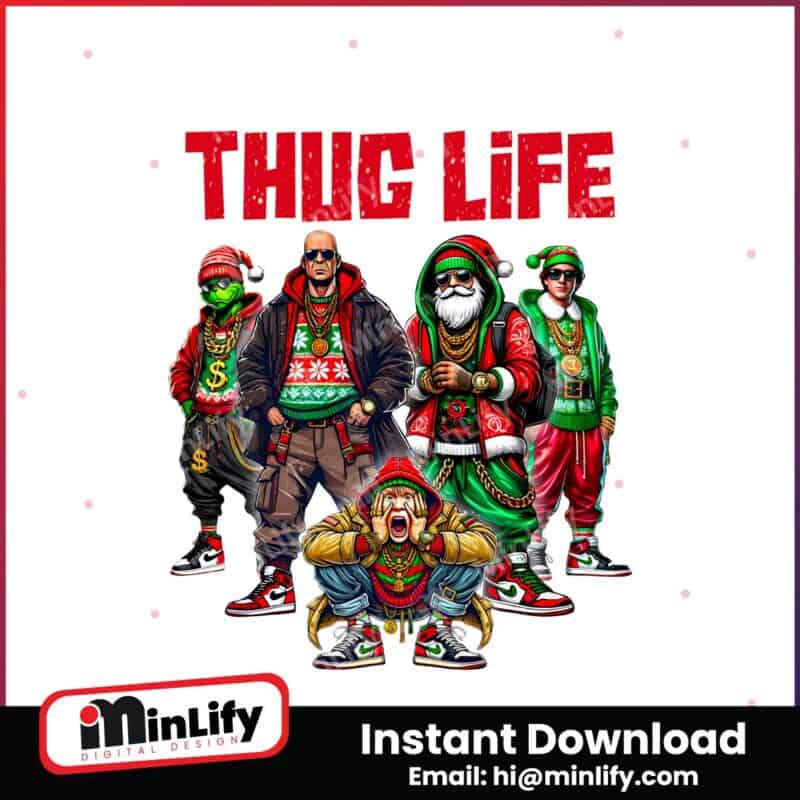 thug-life-christmas-movie-characters-santa-claus-friends-png