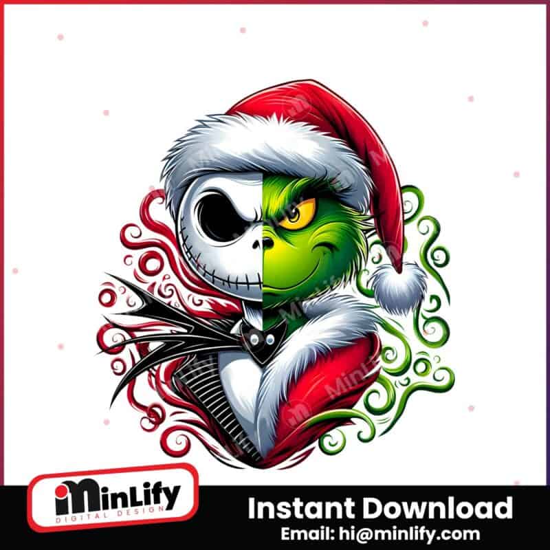 christmas-grinch-and-jack-nightmare-santa-hat-png