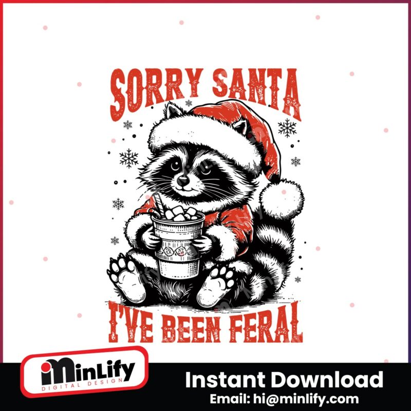 sorry-santa-ive-been-feral-funny-christmas-raccoon-png