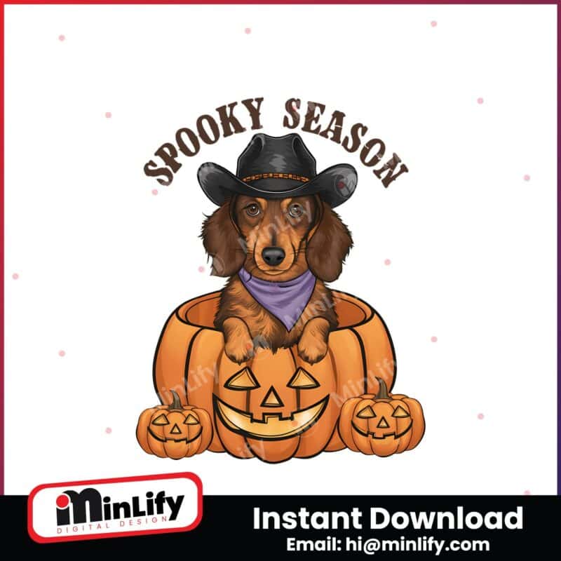 spooky-season-cowboy-dachshund-dog-pumpkin-png