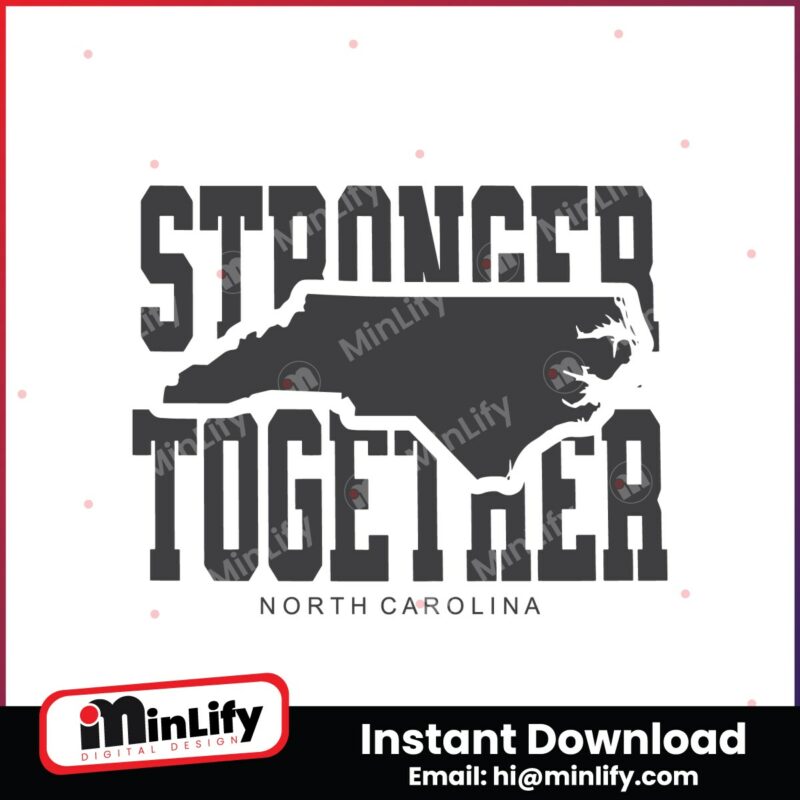 north-carolina-stronger-together-map-svg-silhouette