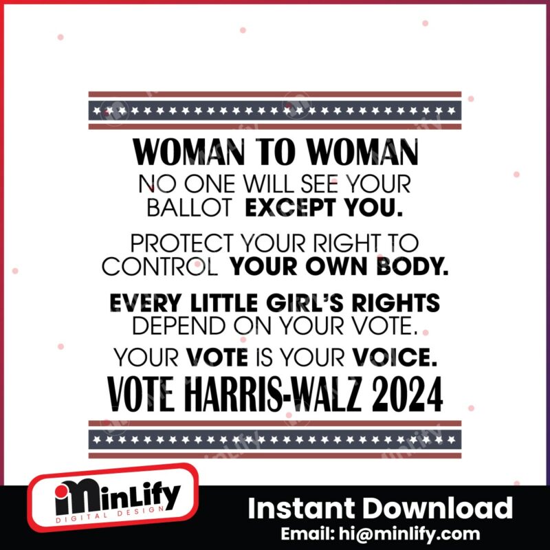 woman-to-woman-vote-harris-walz-2024-svg