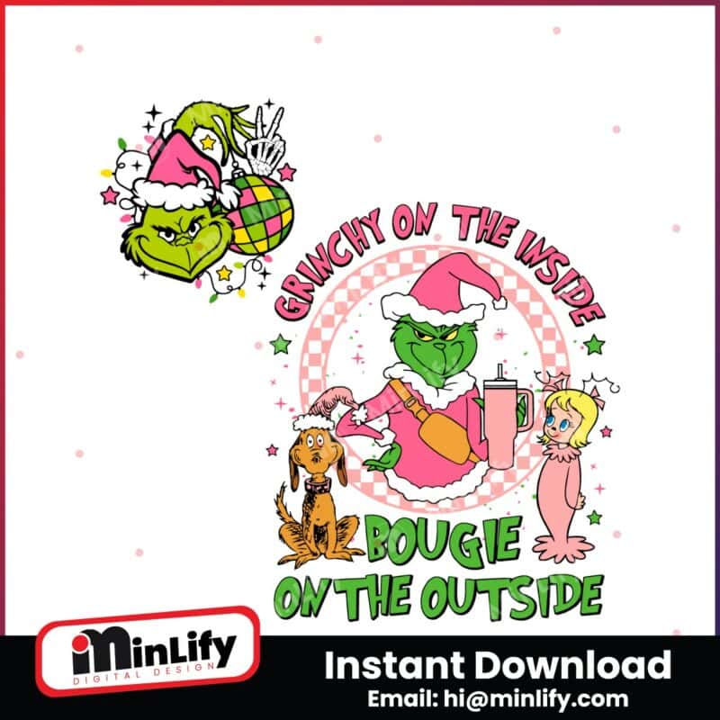 retro-christmas-grinchy-on-the-inside-bougie-on-the-outside-svg