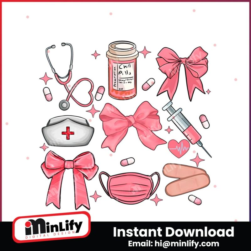 cute-pink-nurse-coquette-bow-element-png